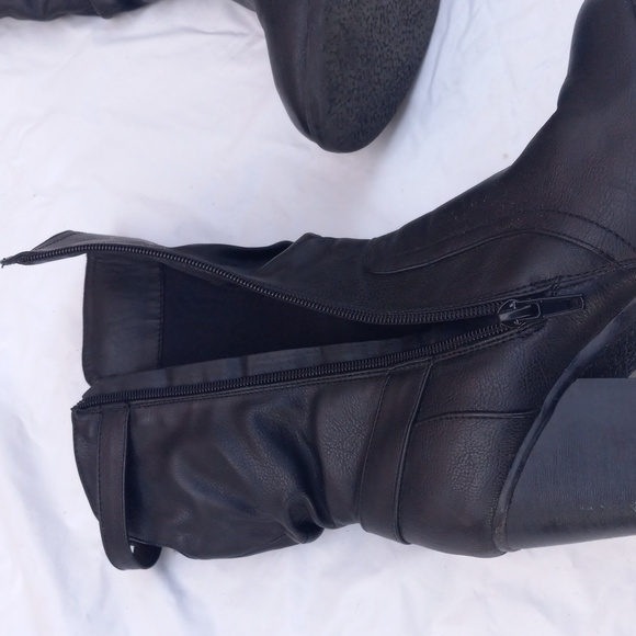 Rue 21 ETC Women's Black Mid Calf Boots Size S 6/7 - Picture 10 of 12